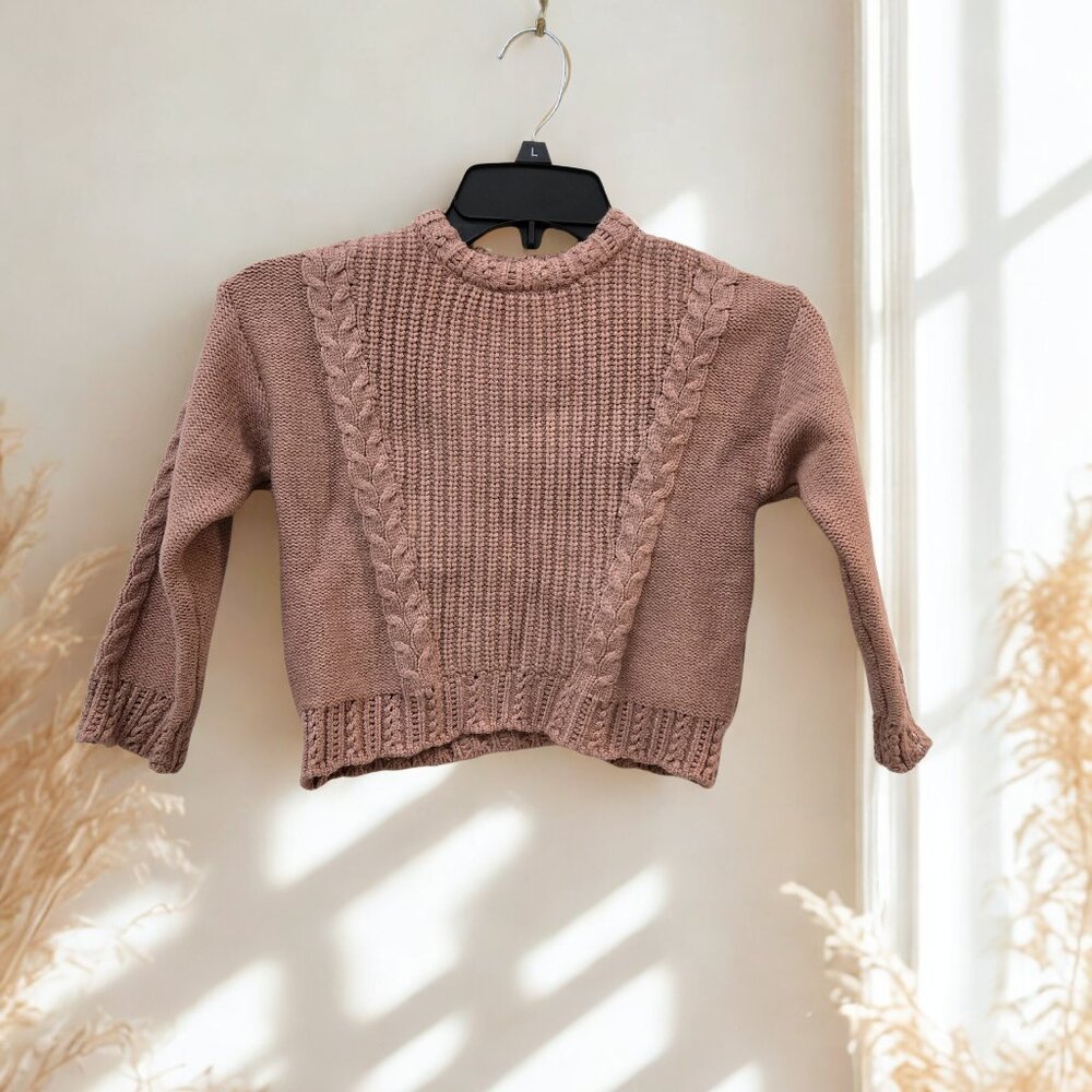 ✨ Zara Knit Two-Piece Set – Mauve Sweater & Leggings Lounge Outfit